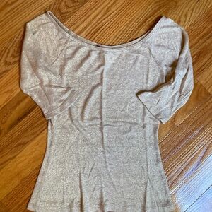 Body Central Off-the-Shoulder Gold Stretch Top size XS